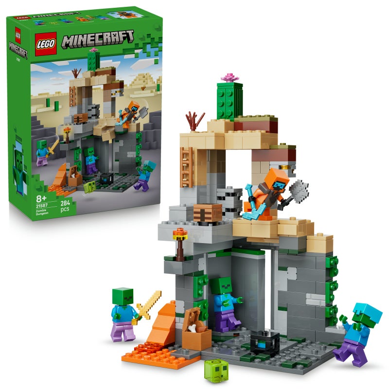 LEGO Minecraft Zombie Dungeon 21587 Building Toy Set (284 Pieces) - Image 1